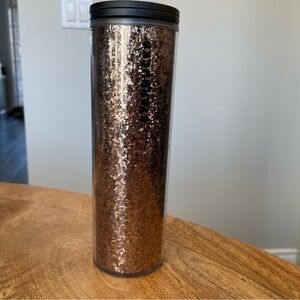 3 for $25- Starbucks limited edition copper sparkle holiday Tumbler plastic